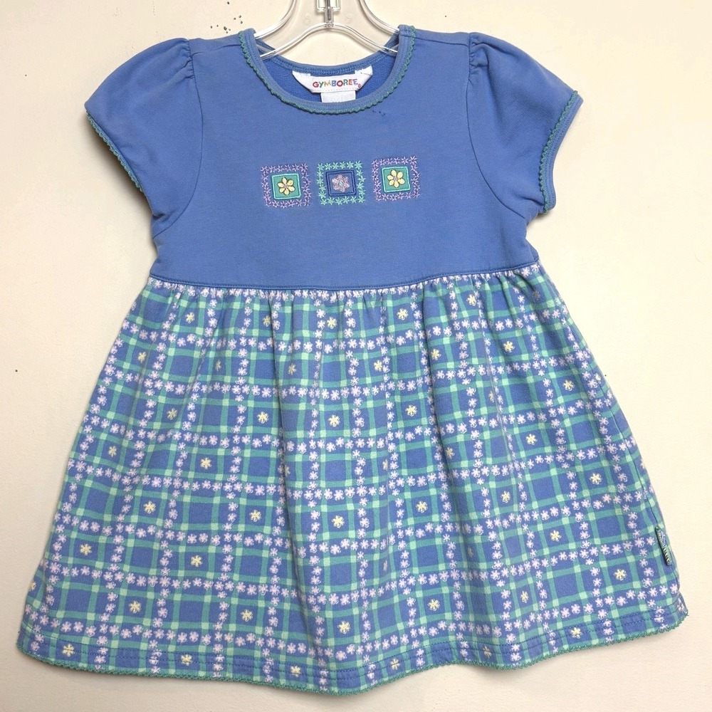 Vtg Rainbow tag Gymboree 1999 Spring in Bloom dress X-Small 9-18 Months Blue